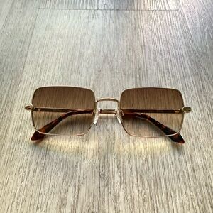 quay australia TTYL gold small polarized square retro sunglasses eyewear new